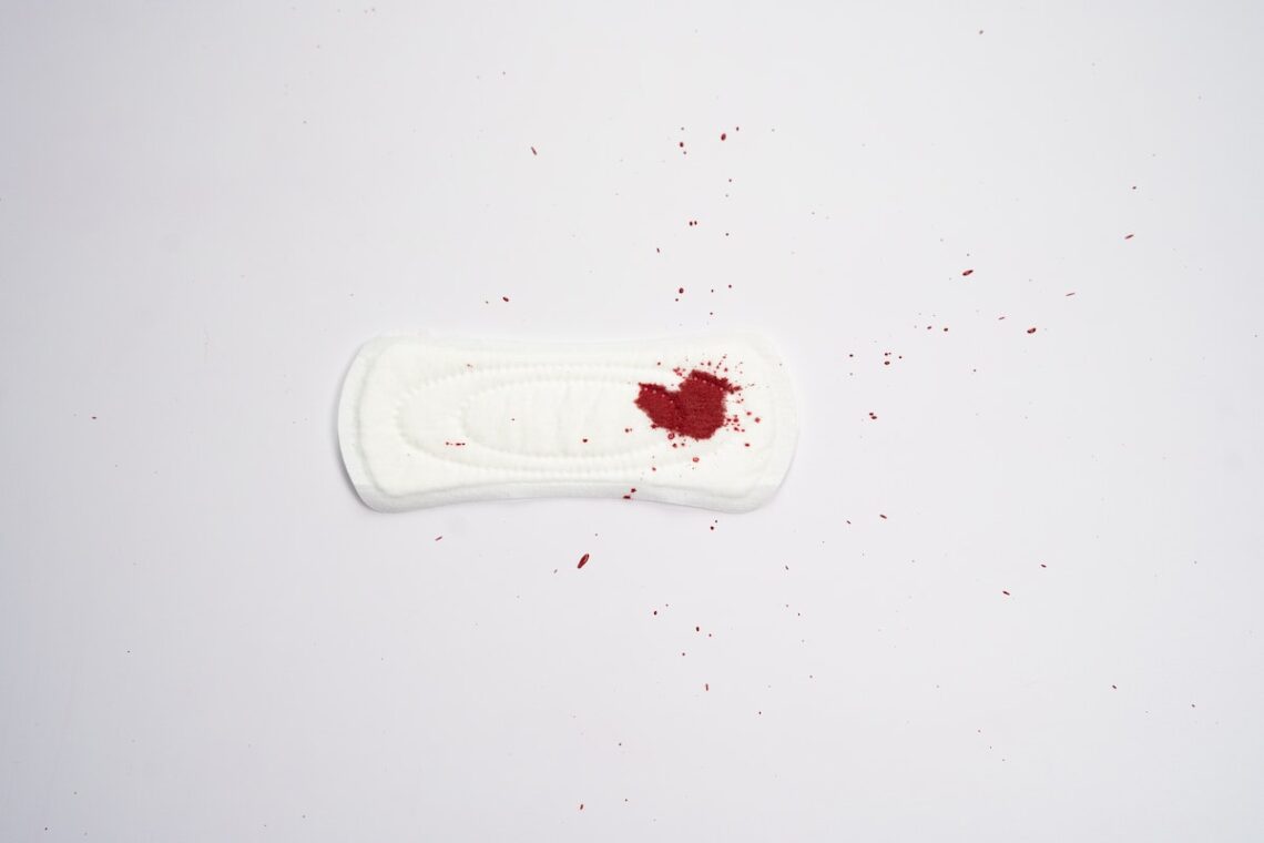 Sanitary Pad With Blood